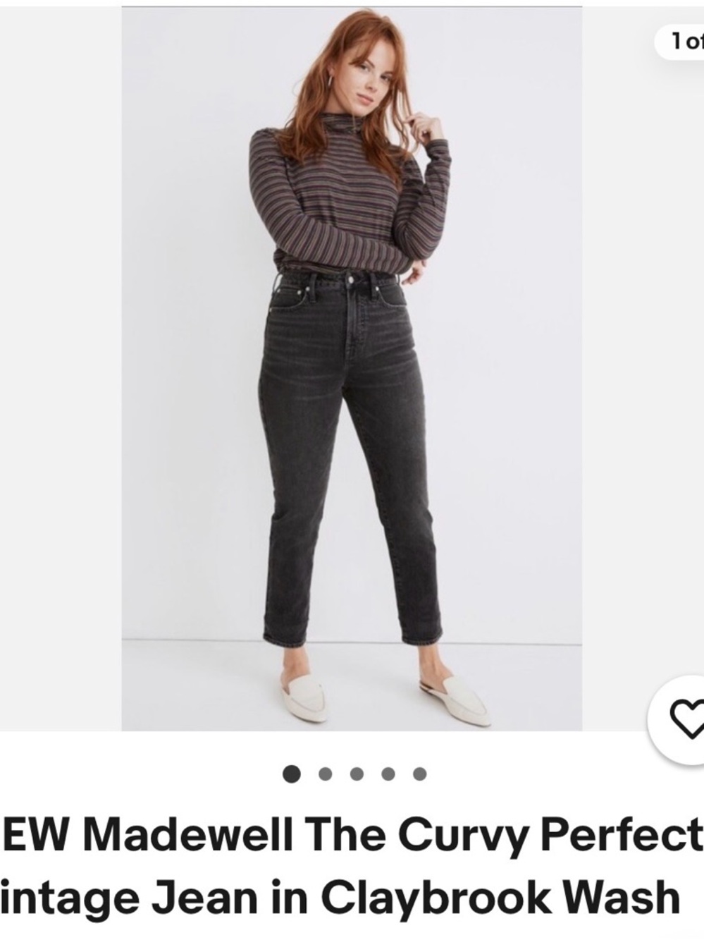 Madewell High-Rise Curvy Jeans in Washed Black